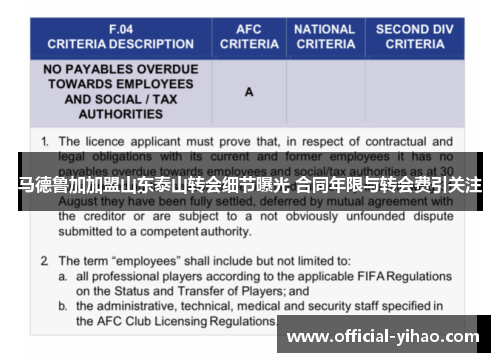 马德鲁加加盟山东泰山转会细节曝光 合同年限与转会费引关注